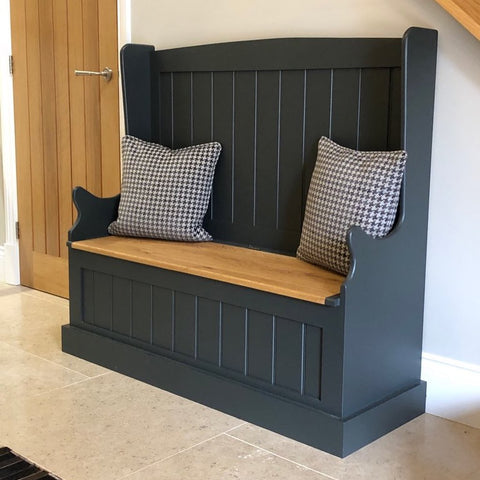 Hallway Storage Monks Bench with Oak Seat