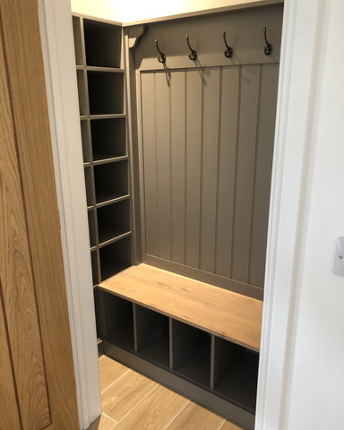 Corner Shoe Storage Bench